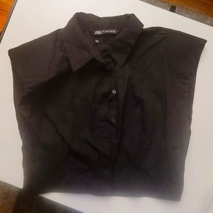 Zara brand new 100% cotton shirt with houlder pads